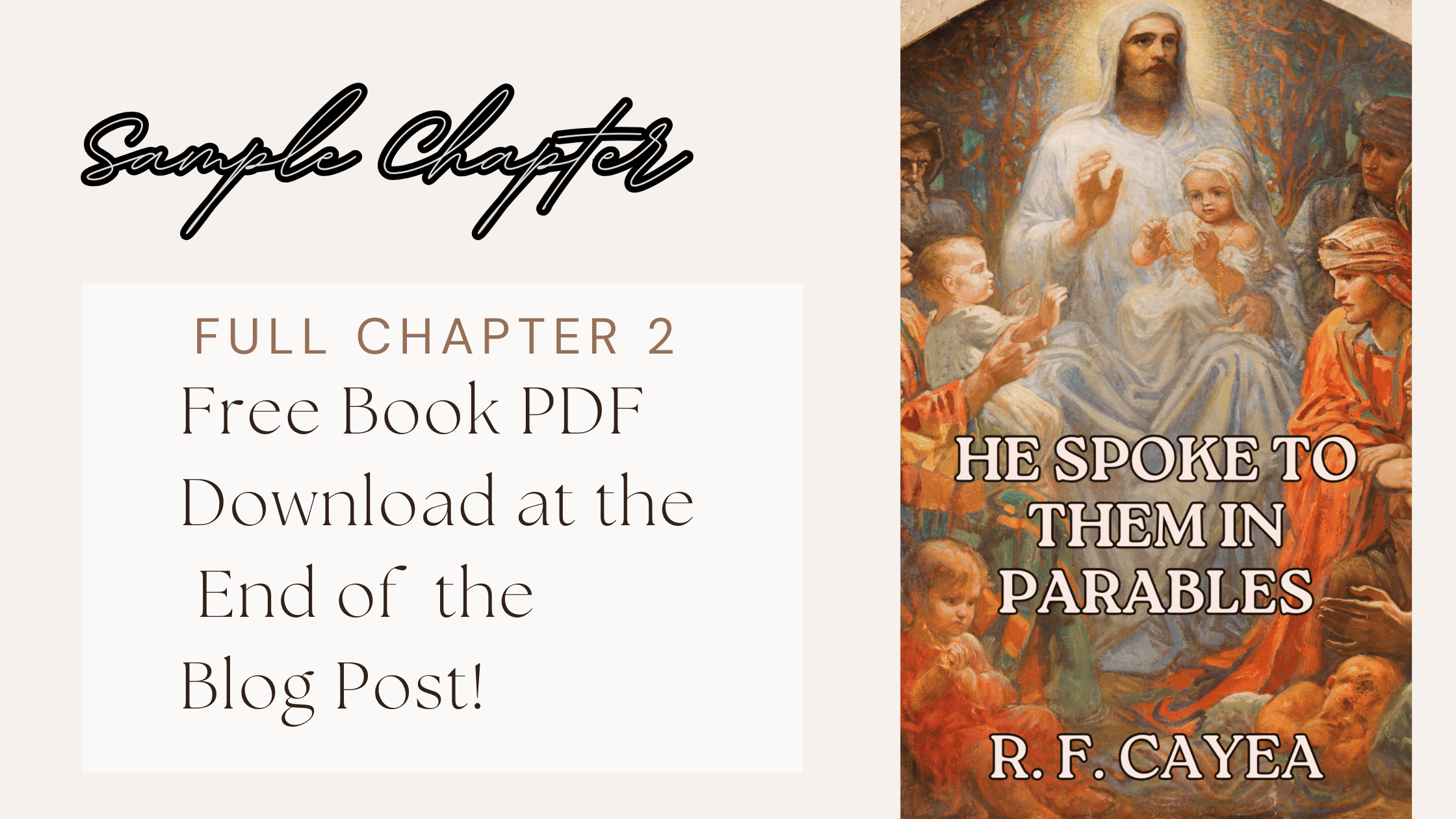 He Spoke to Them in Parables Chapter Sample